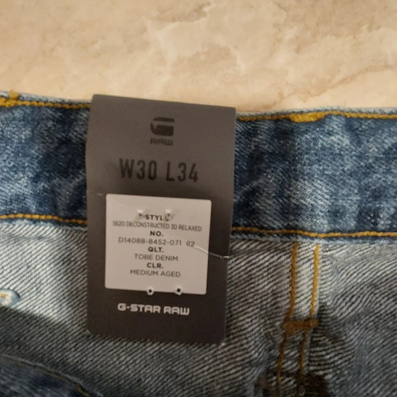 G star raw deconstructed related jeans bnwt size W 30 L 34 - Picture 7 of 11